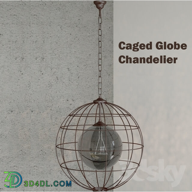 Ceiling light - Halo _ Caged Globe