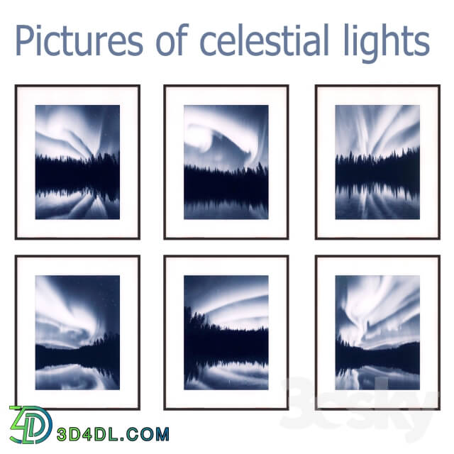 Frame - Paintings decor _Pictures of celestial lights_
