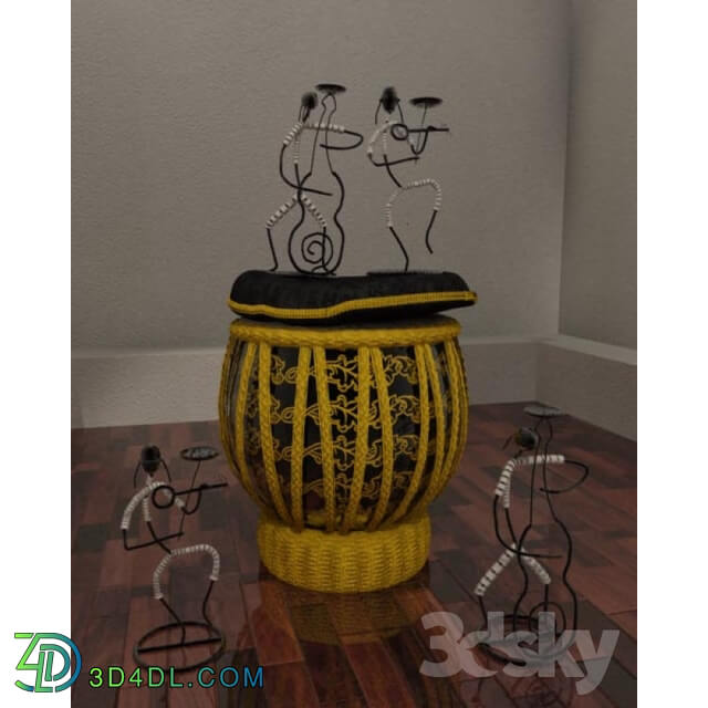 Other decorative objects - Podsve_niki and drum-stool