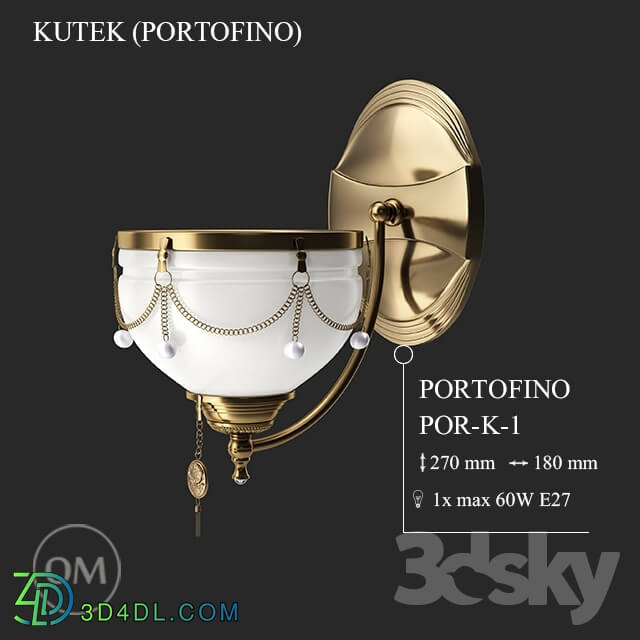 Wall light - KUTEK _PORTOFINO_ POR-K-1