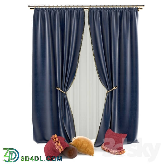 Curtain - Curtains with cushions 03