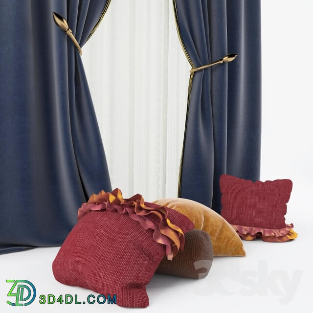 Curtain - Curtains with cushions 03