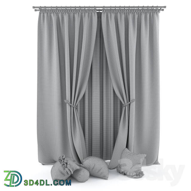 Curtain - Curtains with cushions 03