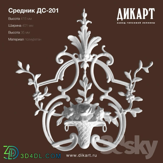 Decorative plaster - DS-201_415x401x35mm