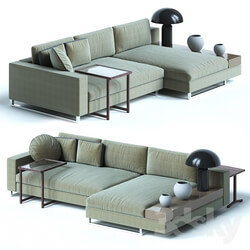 Sofa - Sormani HERNEST Modular sofa contemporary fabric 3-seater 