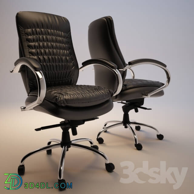 Office furniture - Office chair _leather chrome_
