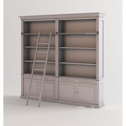 Wardrobe _ Display cabinets - Library with stairs 
