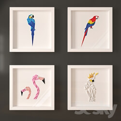 Frame - ART HIPICON paper birds 