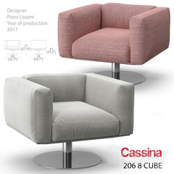 Arm chair - Cassina 206 8 Cube armchair 