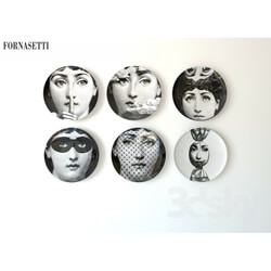 Other decorative objects - Fornasetti decor plate 