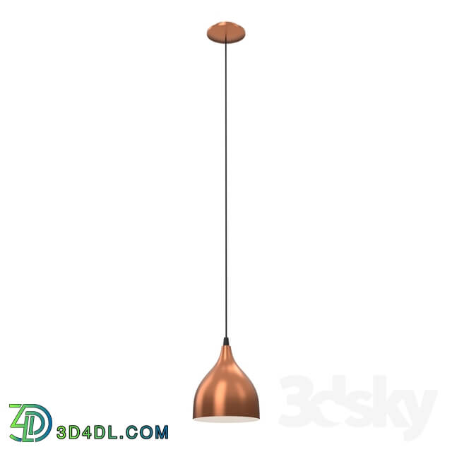 Ceiling light - 94743 Suspension CORETTO 2_ 1х60W _E27__ Ø170_ steel_ copper