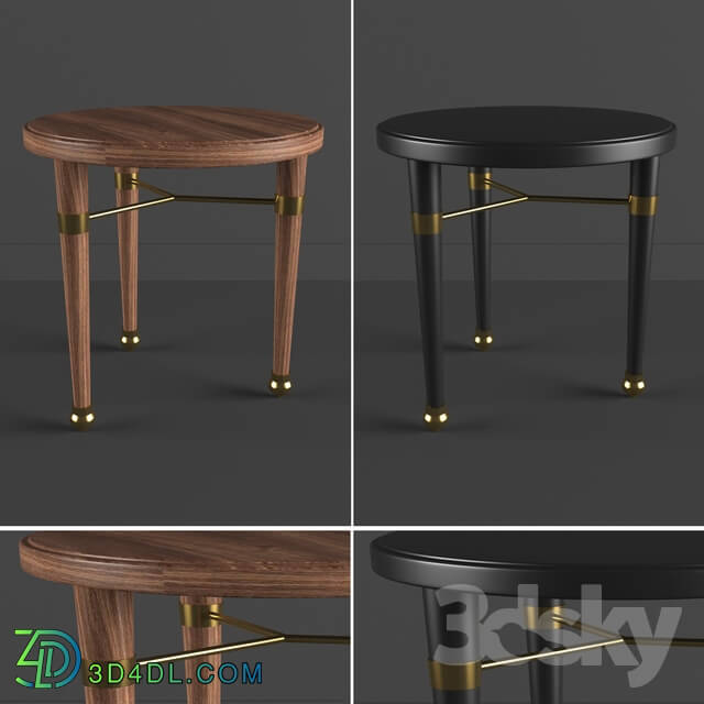 Table - coffee table wood-black wood