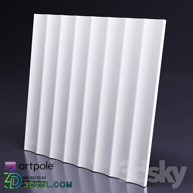 3D panel - Gypsum 3d panel AFINA from Artpole