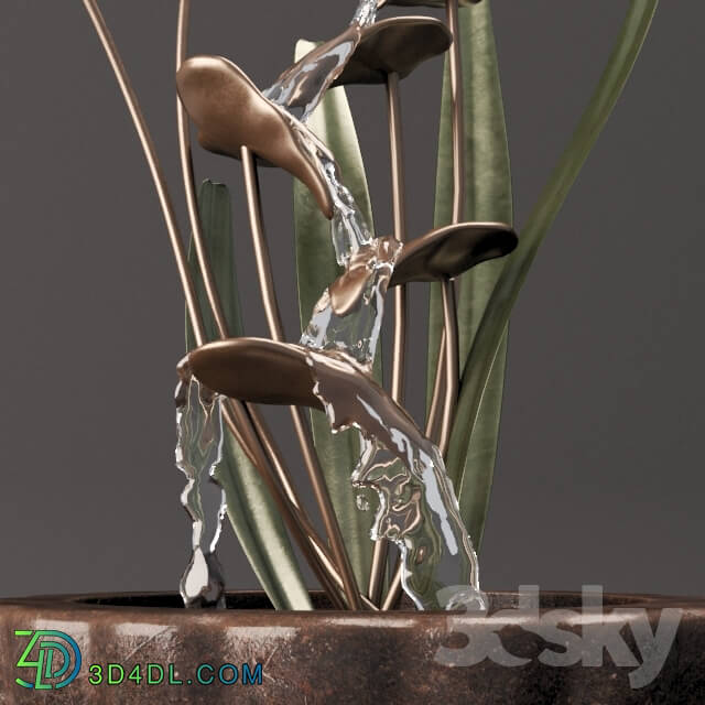 Sculpture - Fountain flowerpot