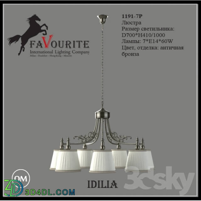 Ceiling light - Favourite 1191-7 p chandelier