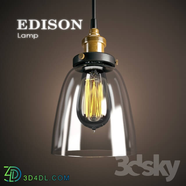 Ceiling light - American country industrial Edison Lamp