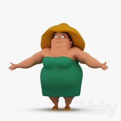 Toy - Fat Woman Cartoon Character 