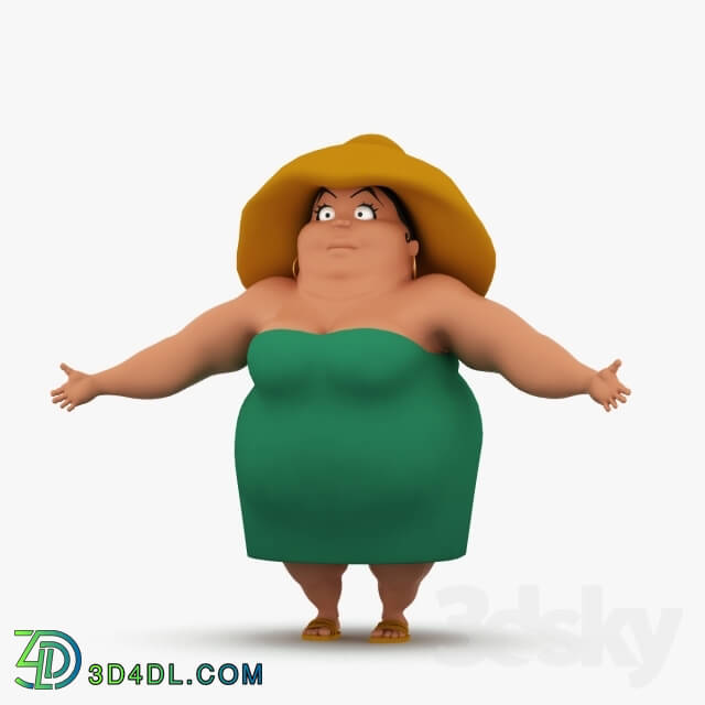 Toy - Fat Woman Cartoon Character