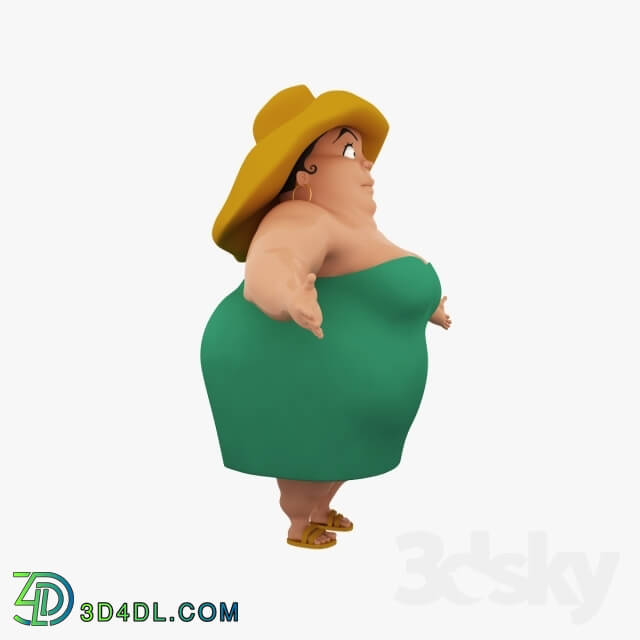 Toy - Fat Woman Cartoon Character