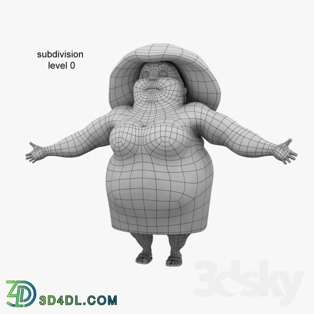 Toy - Fat Woman Cartoon Character