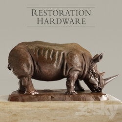 Sculpture - RH Bronze Rhino 