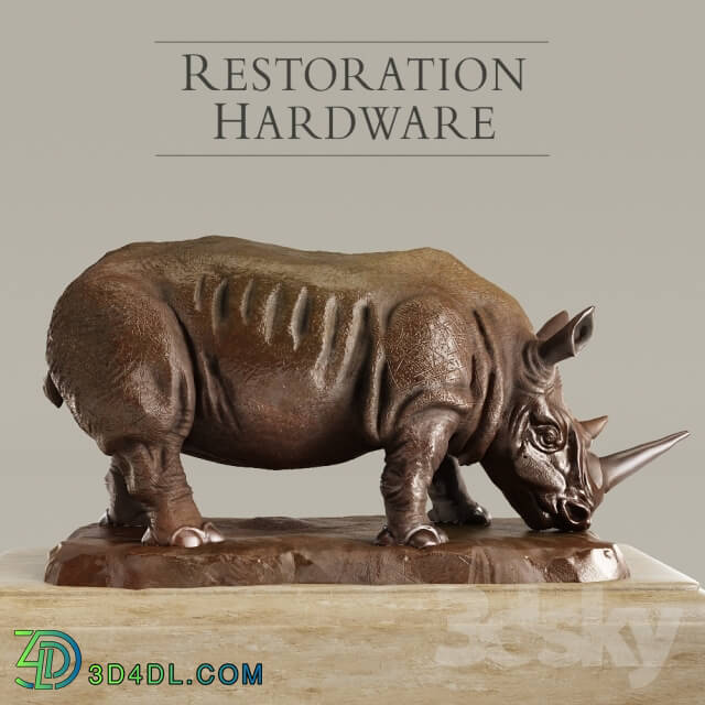 Sculpture - RH Bronze Rhino