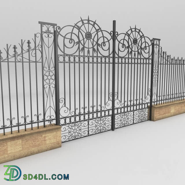 Other architectural elements - Metal door and Fence