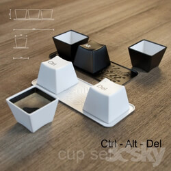 Tableware - A set of cups _quot_CTRL-ALT-DEL_quot_ 