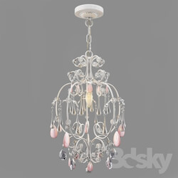 Ceiling light - CERISE PINK QUARTZ CHANDELIER 