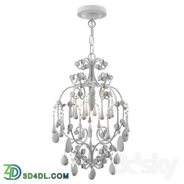 Ceiling light - CERISE PINK QUARTZ CHANDELIER