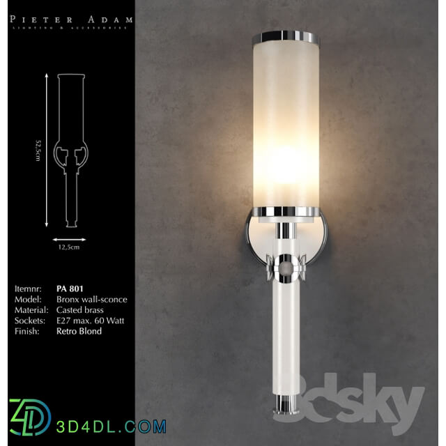 Wall light - Pieter Adam Bronx Wall-Sconce PA 801