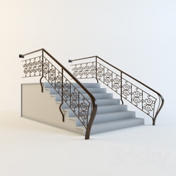 Staircase - Wrought iron railings 