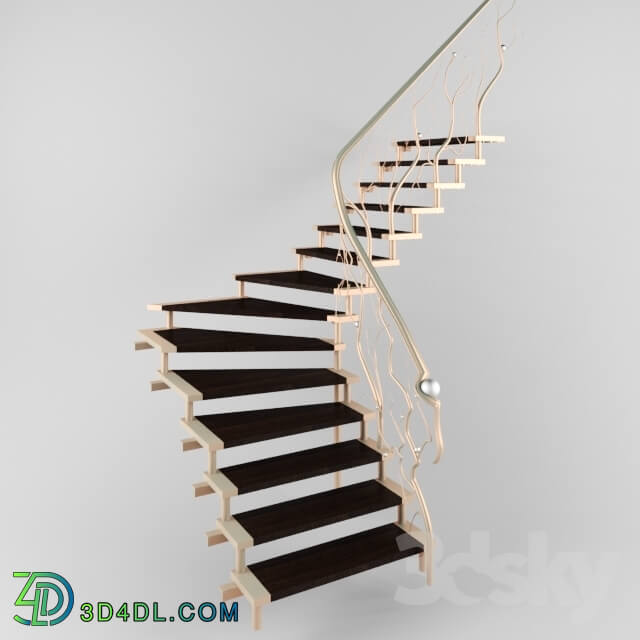 Staircase - L-shaped Saddle stairs