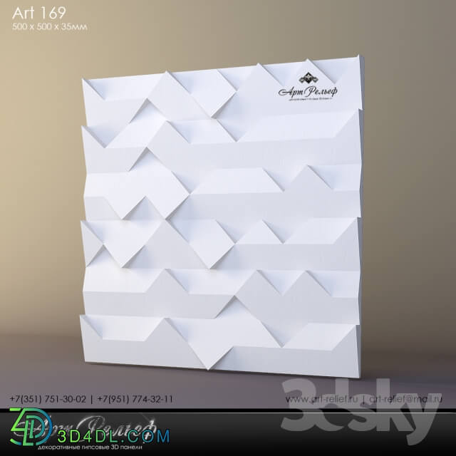 3D panel - 3d plaster panel 169 by Art Relief