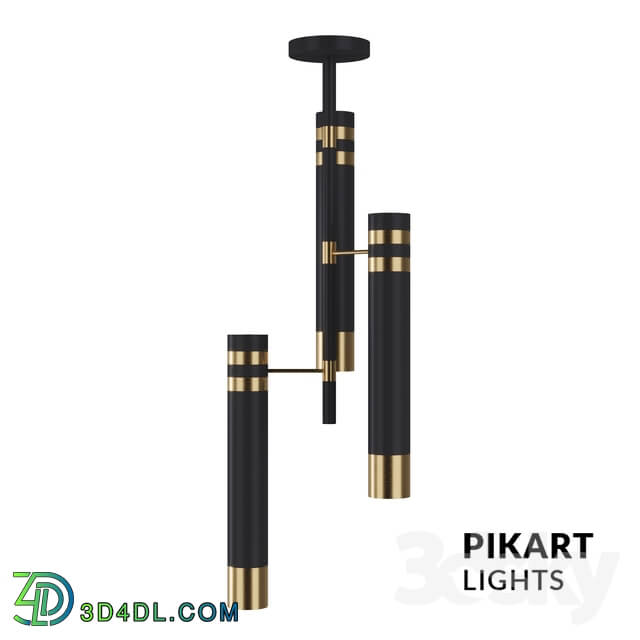 Ceiling light - Level lamp V3 black _ brass art. 5021.