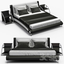Bed - Leather bed Aonidisi 959 