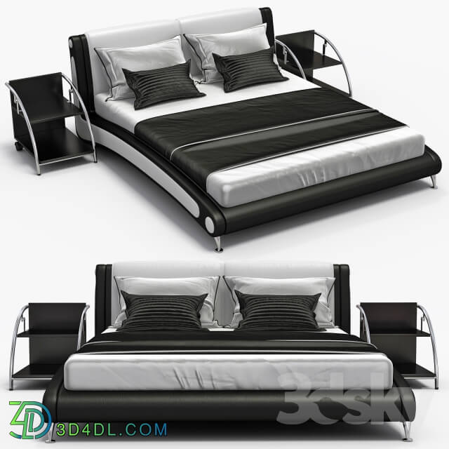 Bed - Leather bed Aonidisi 959