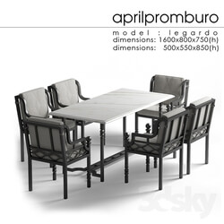 Table _ Chair - _OM_ Aprilpromburo Legardo dining set 