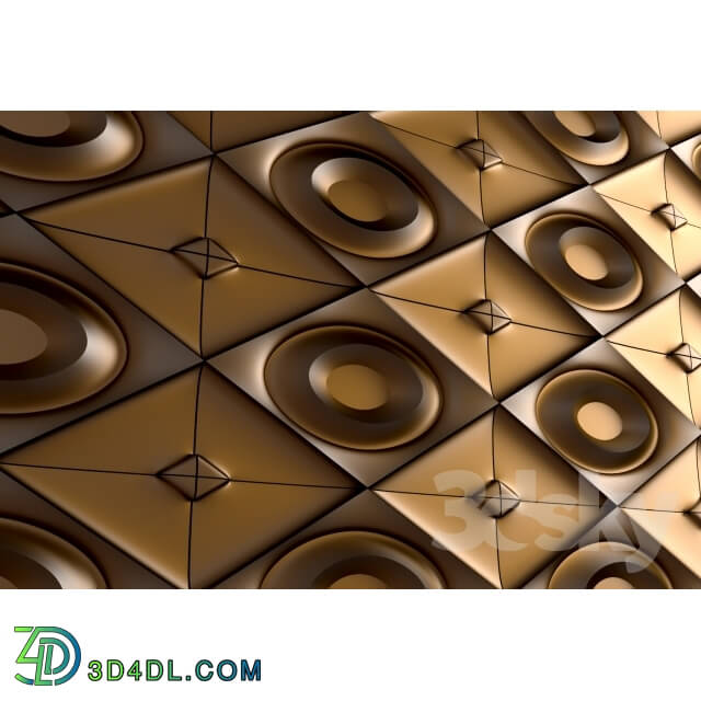 Other decorative objects - golden wall panel