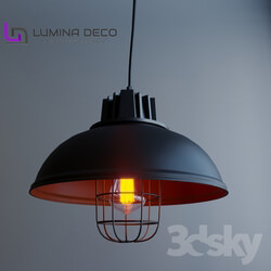 Ceiling light - _OM_ Pendant lamp Lumina Deco LDP 6859 black 
