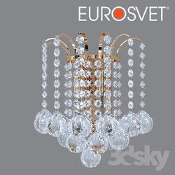 Wall light - OM Bra with crystal Eurosvet 3299_2 gold Ostiniya 