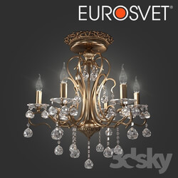 Ceiling light - OM Chandelier with crystal Eurosvet 12505_6 Ernin 