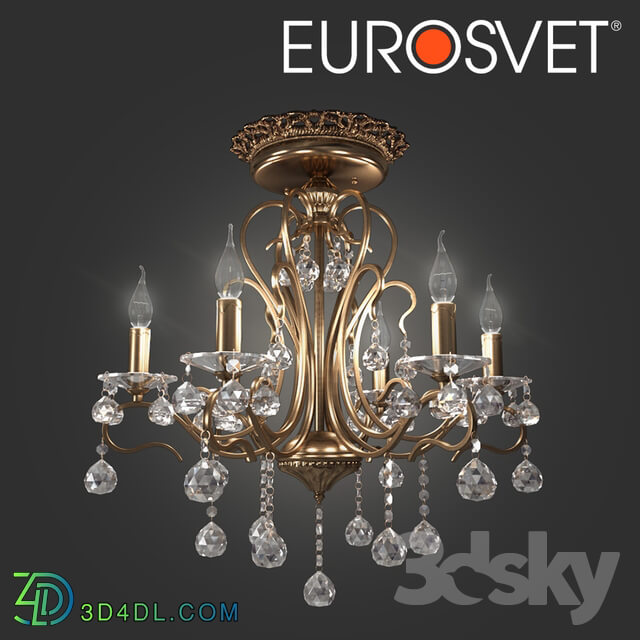 Ceiling light - OM Chandelier with crystal Eurosvet 12505_6 Ernin