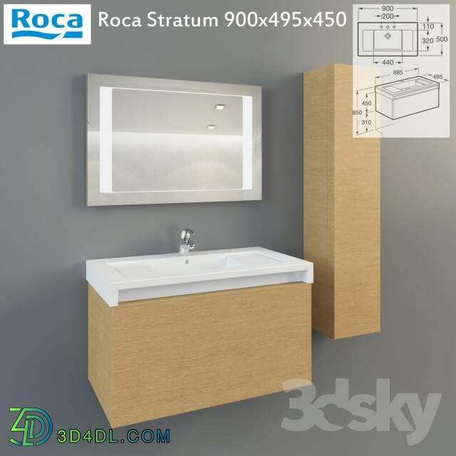 Bathroom furniture - Roca Stratum 900x495x450