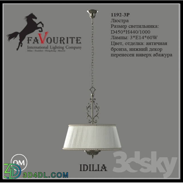 Ceiling light - Favourite 1192-3 p chandelier