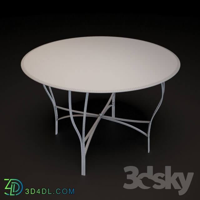 Table - Forged table with glass top