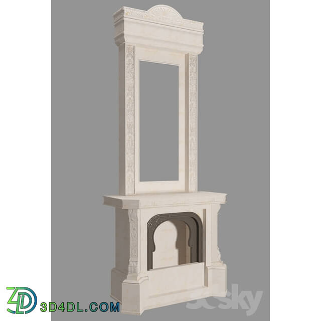 Fireplace - Fireplace with mirror