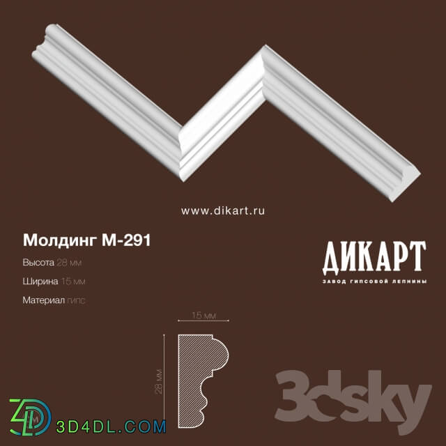 Decorative plaster - M-291.28x15mm