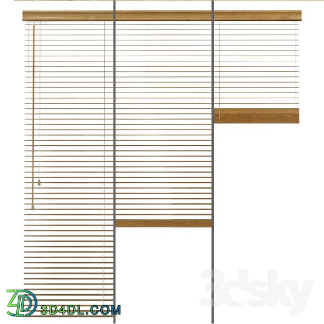 Curtain - Wooden Blinds