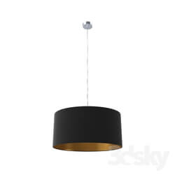 Ceiling light - 94914 PASTERI suspension_ 1х60W _E27__ Ø530_ nickel matt _ textile_ black_ copper 